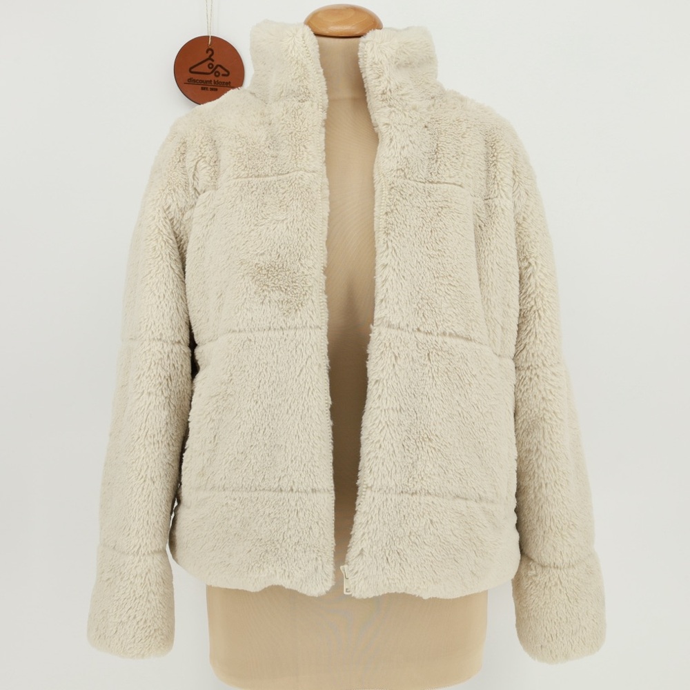 Kendall & Kylie Cream Teddy Jacket Size XS/S - Picture 4 of 8